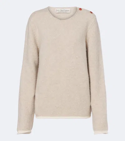 God's True Cashmere Sand Cashmere Sweater With Carnelians In Neutral