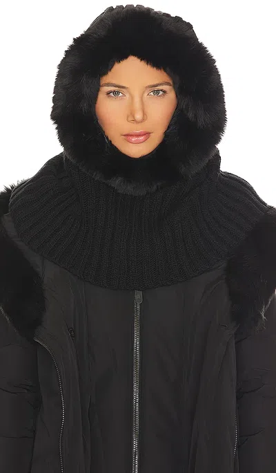 Goldbergh Naomi Hooded Scarf In Black