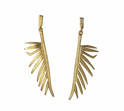 Goldbug Collection Women's Split Palmetto Frond Earring In Gold