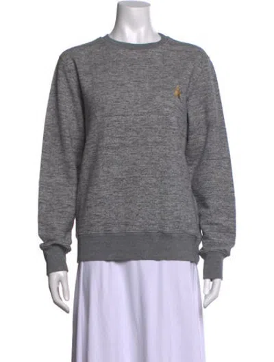 Pre-owned Golden Goose Crew Neck Long Sleeve Sweatshirt In Grey