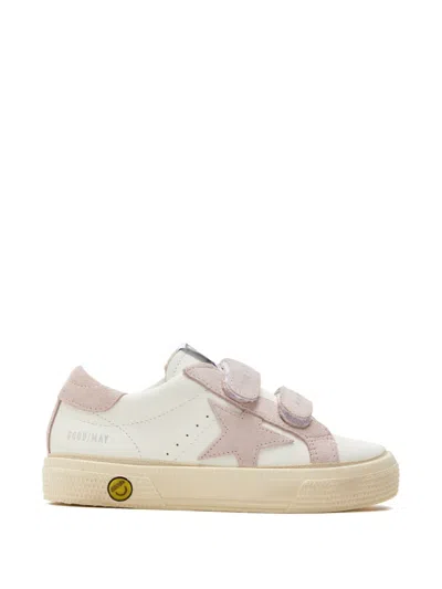 Golden Goose Babies' May School Sneakers In Neutral