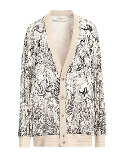 Golden Goose Woman Cardigan Beige Size 6 Viscose, Cotton, Polyester, Nylon, Elastane
