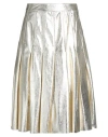 Golden Goose Woman Midi Skirt Platinum Size 4 Ovine Leather In Grey