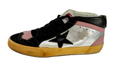 Pre-owned Golden Goose Women's Mid Star Quarter Sneakers Size 40 Leather In Multicolor