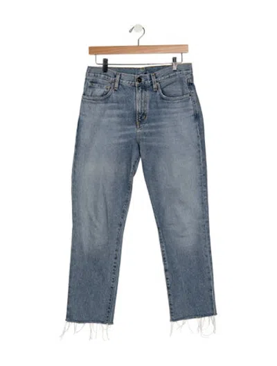 Pre-owned Goldsign High-rise Straight Leg Jeans In Blue