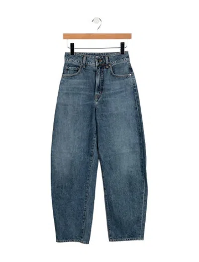 Pre-owned Goldsign High-rise Straight Leg Jeans In Blue