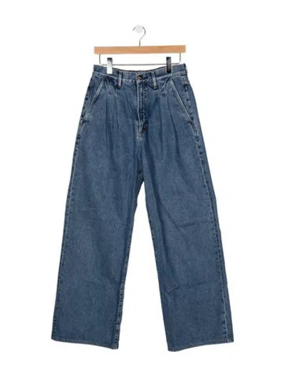 Pre-owned Goldsign High-rise Wide Leg Jeans In Blue