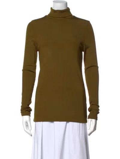 Pre-owned Goldsign Turtleneck Long Sleeve Top W/ Tags In Green