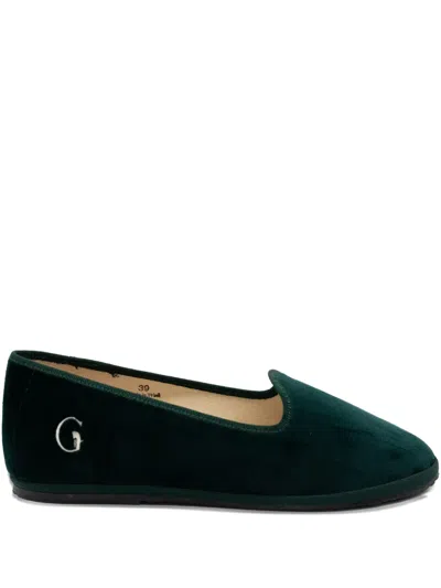 Gondolina Alberoni Logo-detail Slippers In Green