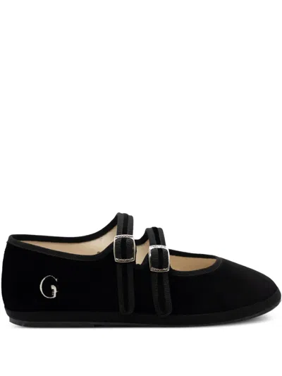Gondolina Gondola Mary Jane Double-lace Ballet Flats In Black