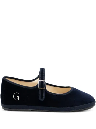Gondolina Torcello Mary Jane Buckle-strap Ballet Flats In Blue