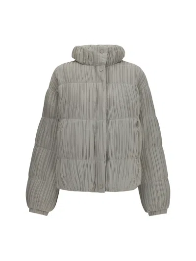 Gongdid Design Reversible High-neck Puffer Jacket In Beige