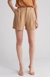 Good American High Waist Trouser Shorts In Pecan001