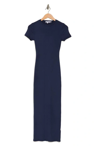 Good American Rib Jersey Maxi T-shirt Dress In Blue Rinse