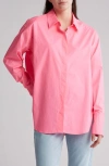 Good American Weekend Poplin Shirt In Knockoutpink001