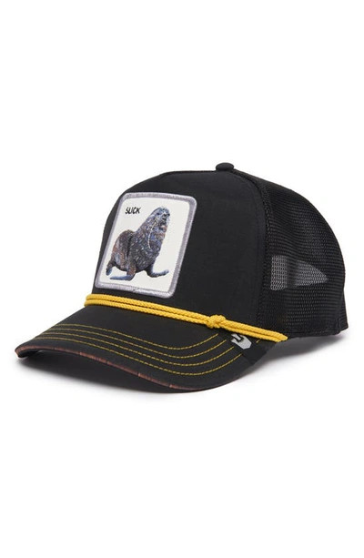Goorin Bros Seal Of Approval Trucker Hat In Black