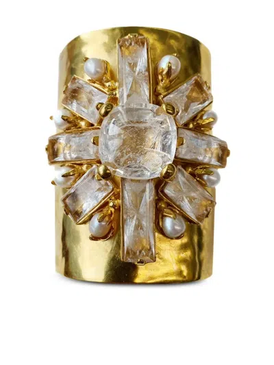Goossens Manchette Stones Cuff Bracelet In Gold