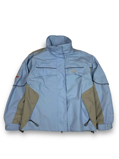 Pre-owned Goretex X The North Face Vintage The North Face Gore-tex Blue Shell Jacket Y2k M593 In Sky Blue/grey