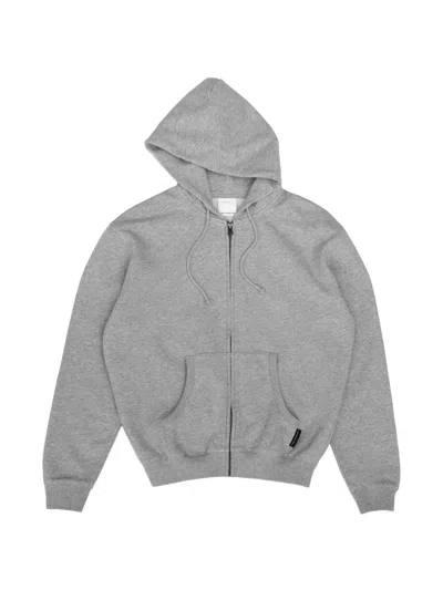 Gosha Rubchinskiy Logo-patch Zip-up Hoodie In Gray