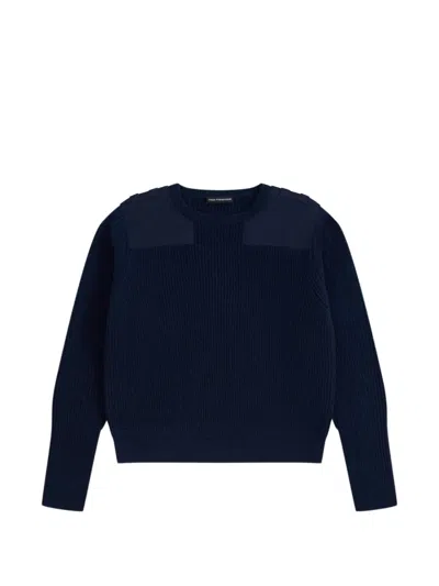 Gosha Rubchinskiy Ribbed-knit Patch-detail Sweater In Black