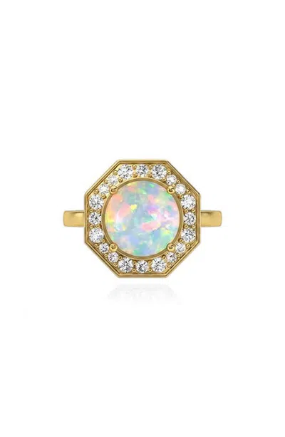 Goshwara Rock N Roll 18k Gold Opal & Diamond Ring