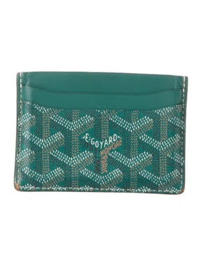Pre-owned Goyard 2015 Ine Saint Sulpice Card Holder Card Holder In Green