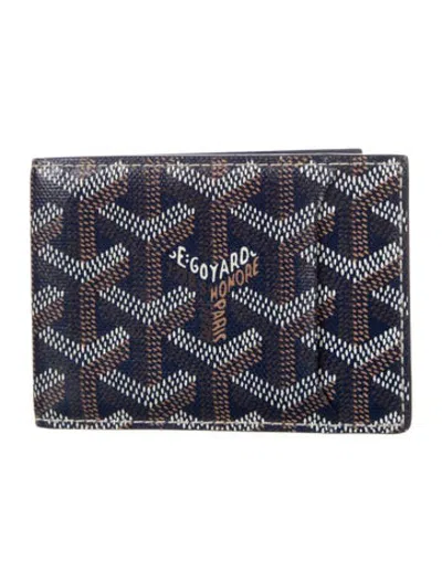 Pre-owned Goyard 2020 Ine Bifold Wallet In Blue