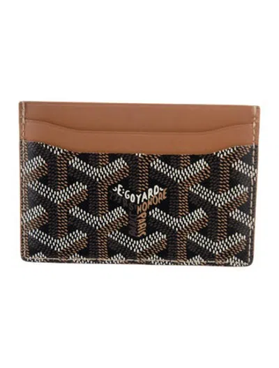 Pre-owned Goyard 2022 Saint-sulpice Card Holder In Black/brown