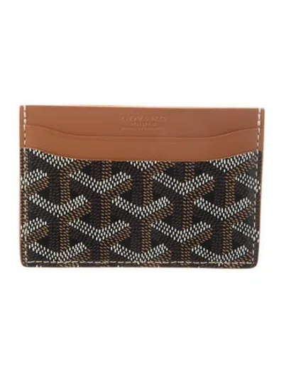 Pre-owned Goyard 2025 Ine Card Holder In Black