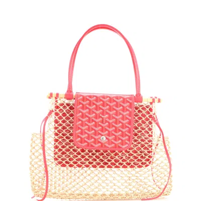 Goyard Aligre Bag Raffia Net With Coated Canvas In Pink