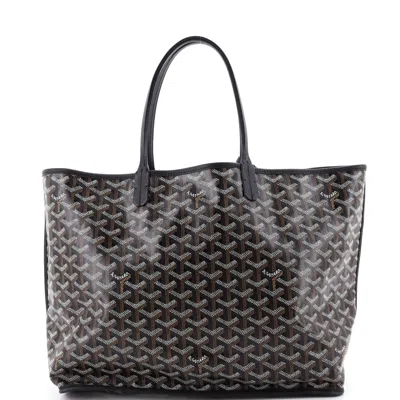 Goyard Anjou Reversible Tote Coated Canvas Pm In Black