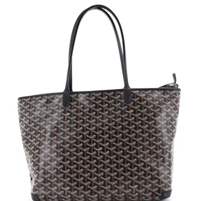Goyard Artois Tote Coated Canvas Mm In Black