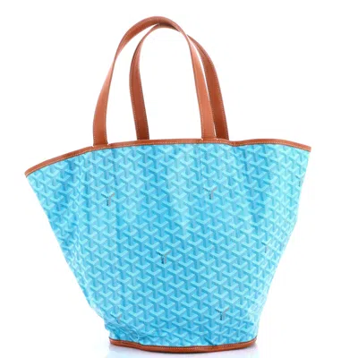 Goyard Belharra Reversible Tote Coated Canvas In Blue