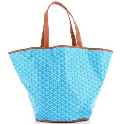 Goyard Belharra Reversible Tote Coated Canvas In Blue