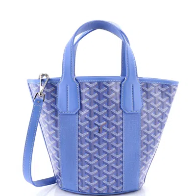 Goyard Belharra Tote Coated Canvas Pm In Blue