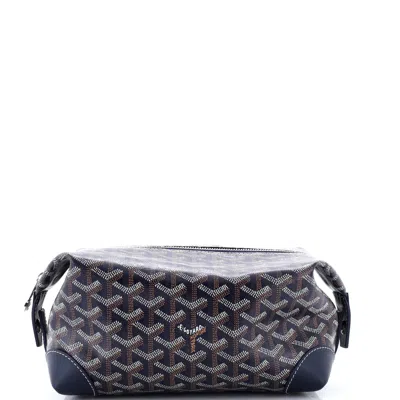 Goyard Boeing Trousse De Toilette Pouch Coated Canvas 25 In Blue