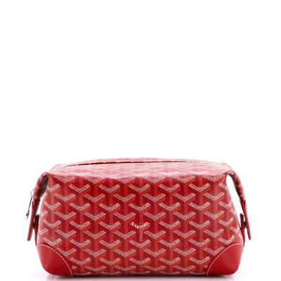 Goyard Boeing Trousse De Toilette Pouch Coated Canvas 25 In Red