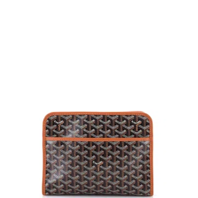 Goyard Jouvence Toiletry Pouch Coated Canvas Mm In Brown