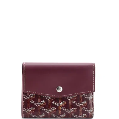 Goyard Saint Gabriel Wallet Coated Canvas And Leather Compact In White