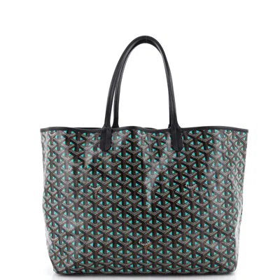 Goyard Saint Louis Tote Claire Voie Coated Canvas Pm In Green