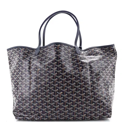 Goyard Saint Louis Tote Coated Canvas Gm In Blue