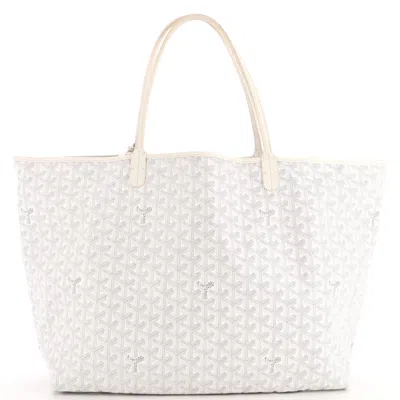 Goyard Saint Louis Tote Coated Canvas Gm In White