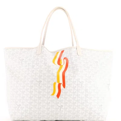 Goyard Saint Louis Tote Printed Coated Canvas Gm In White