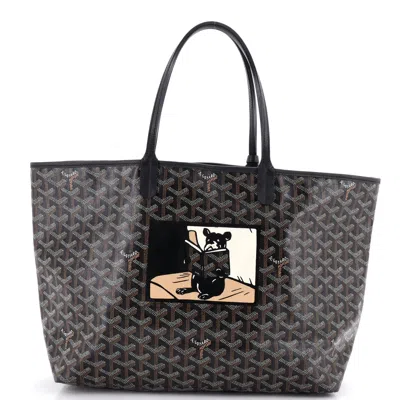 Goyard Saint Louis Tote Printed Coated Canvas Pm In Black