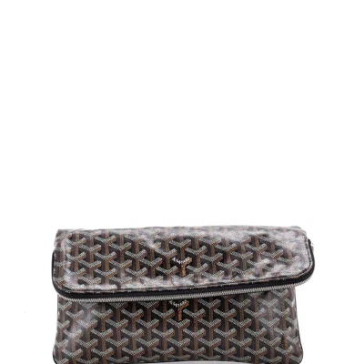 Goyard Saint Marie Clutch Coated Canvas In Black