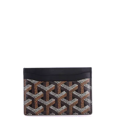 Goyard Saint Sulpice Card Holder Coated Canvas In Black