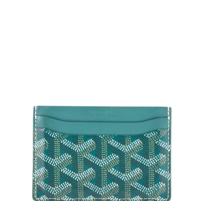 Goyard Saint Sulpice Card Holder Coated Canvas In Green