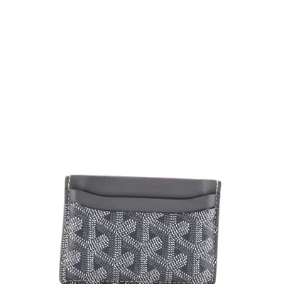 Goyard Saint Sulpice Card Holder Coated Canvas In Grey