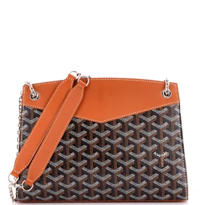 Goyard Structured Rouette Chain Shoulder Bag Coated Canvas Pm In Brown