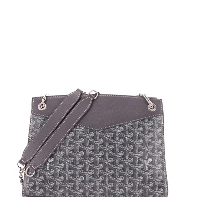 Goyard Structured Rouette Chain Shoulder Bag Coated Canvas Pm In Grey